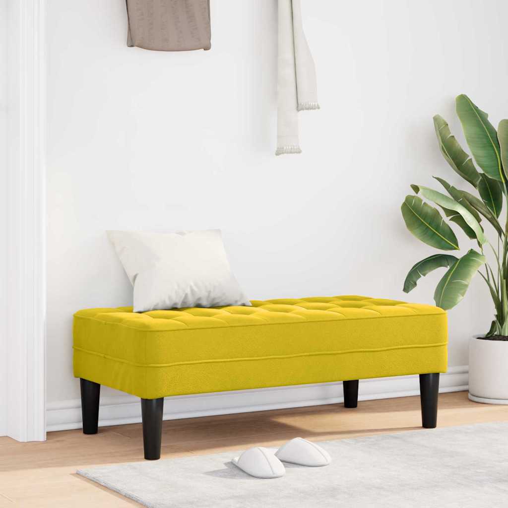 Bank mit Kissen Hellgrau 113 x 57 x 39 cm Samt
