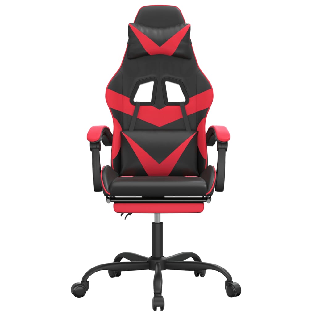 Gaming-Stuhl Drehbar Schwarz und Rot Kunstleder