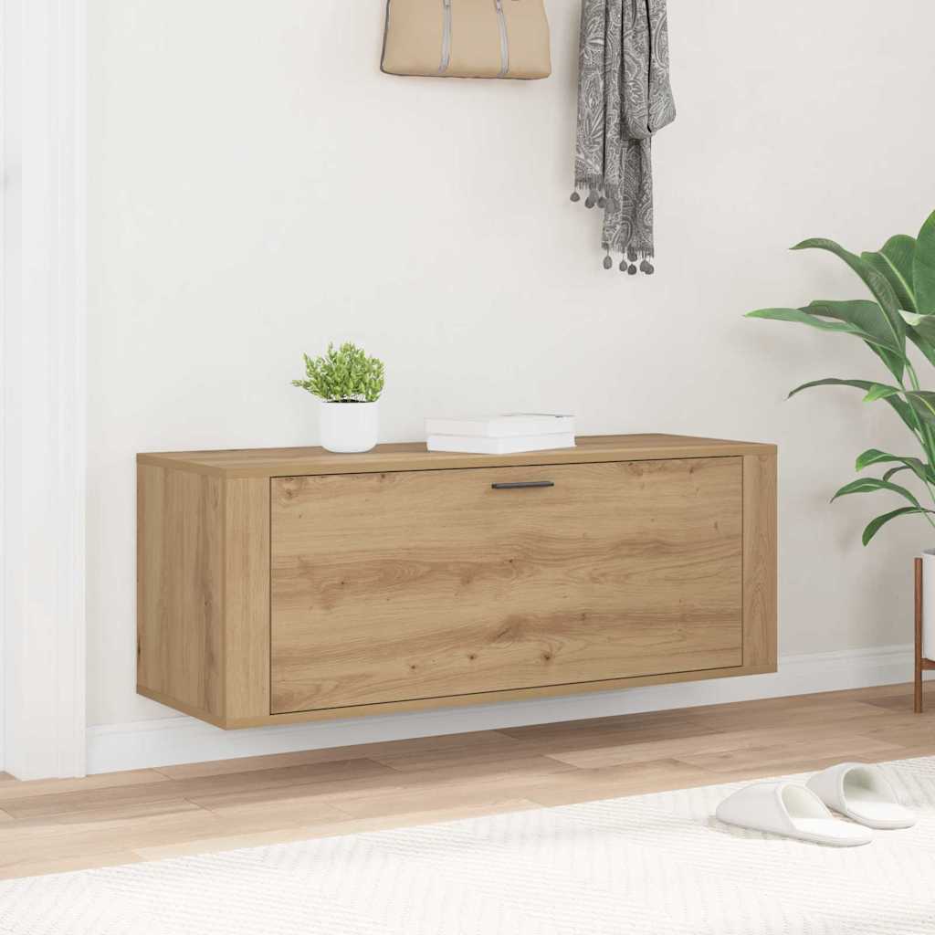 Wand-Schuhschrank Weiß 100x35x38 cm Holzwerkstoff