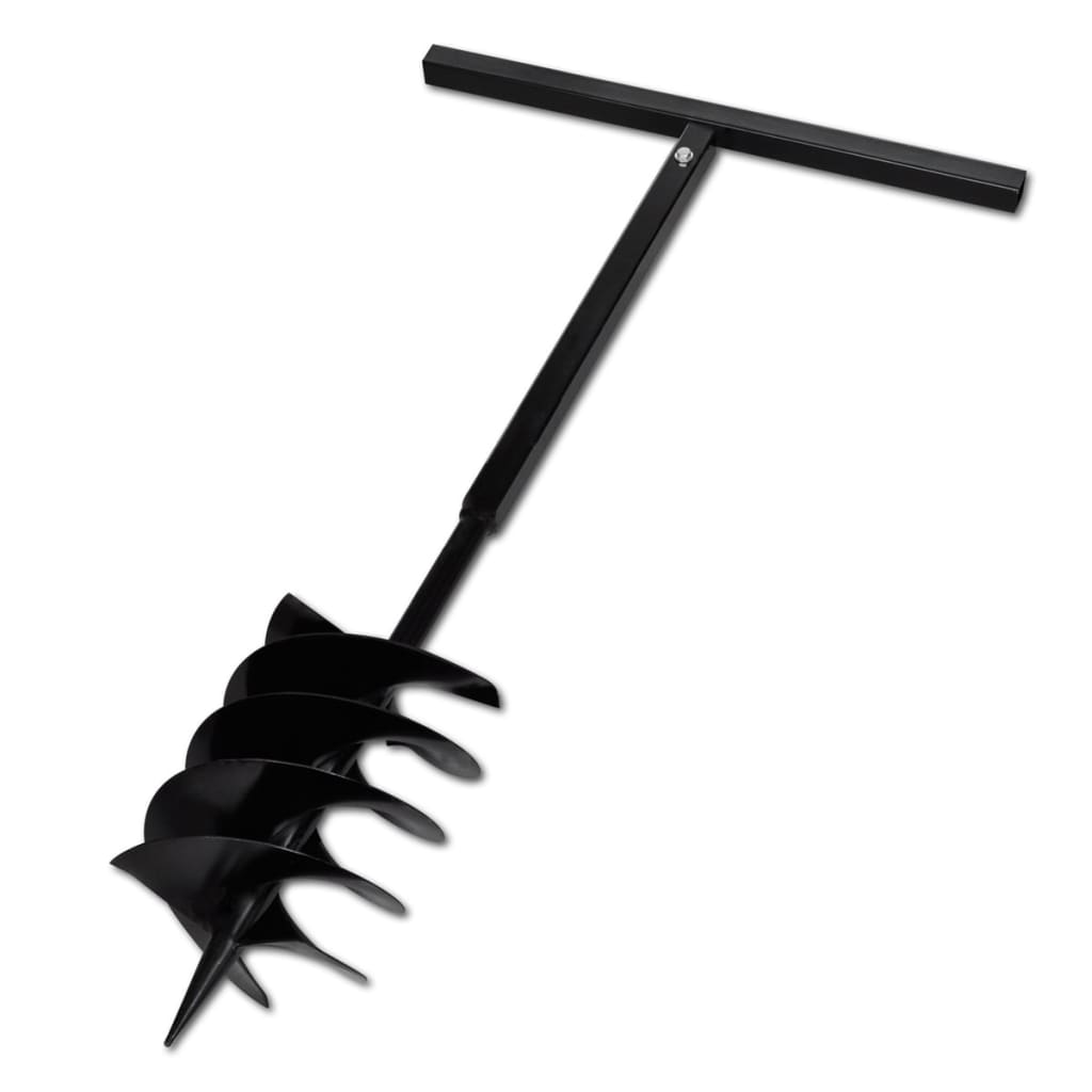 Bohrer mit Griff 80 mm Doppelspirale Schwarz