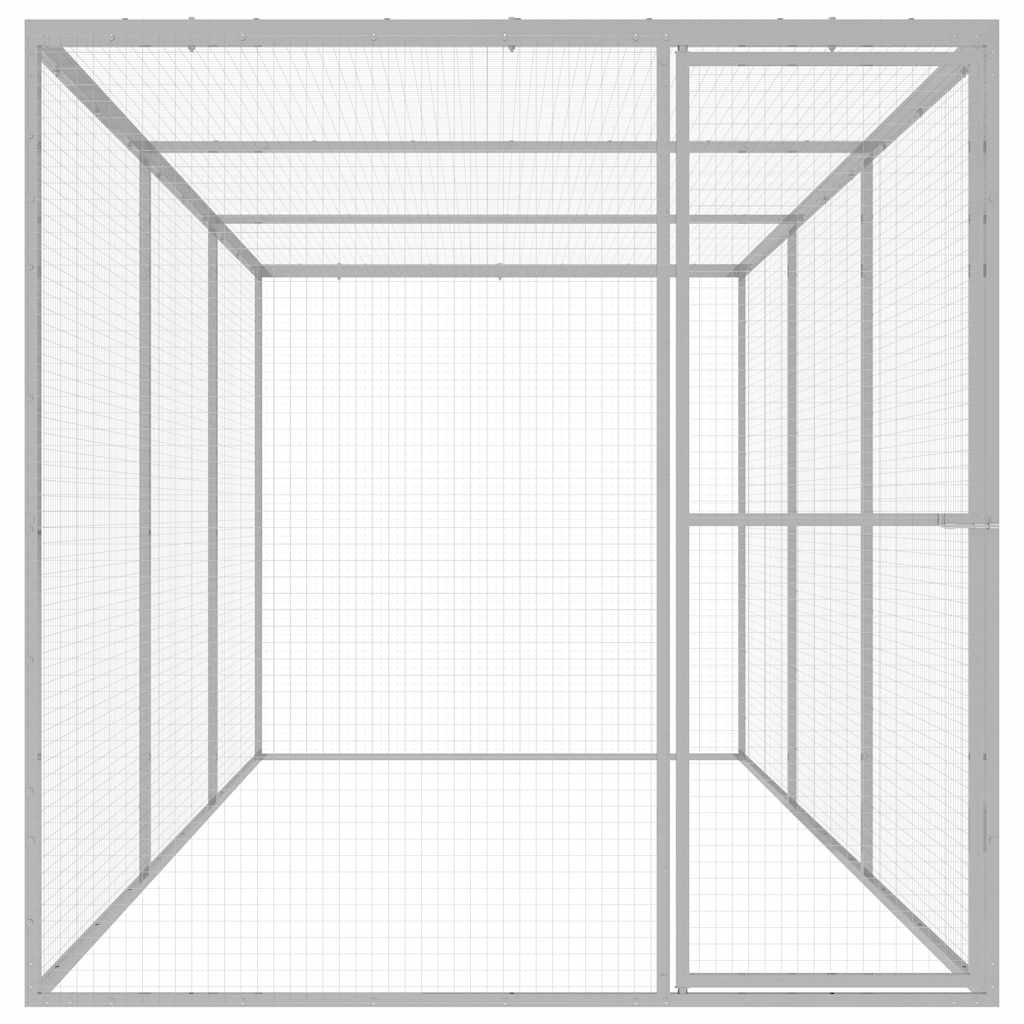 Katzenkäfig 1,5x1,5x1,5 m Verzinkter Stahl