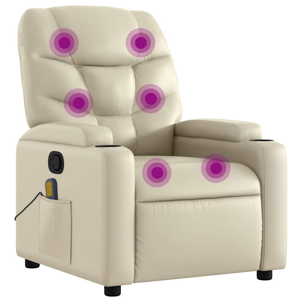 Massage-Relaxsessel, Kunstleder, Schwarz