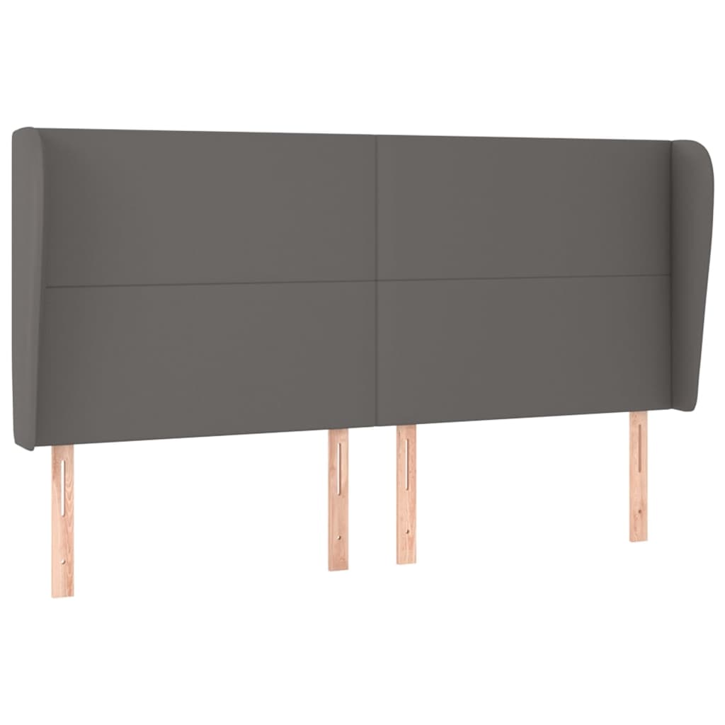 Kopfteil mit Ohren Creme 83x23x78/88 cm Kunstleder
