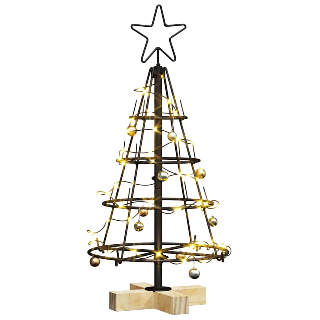 Weihnachtsdeko mit Ständer Schwarz 60 cm Stahl