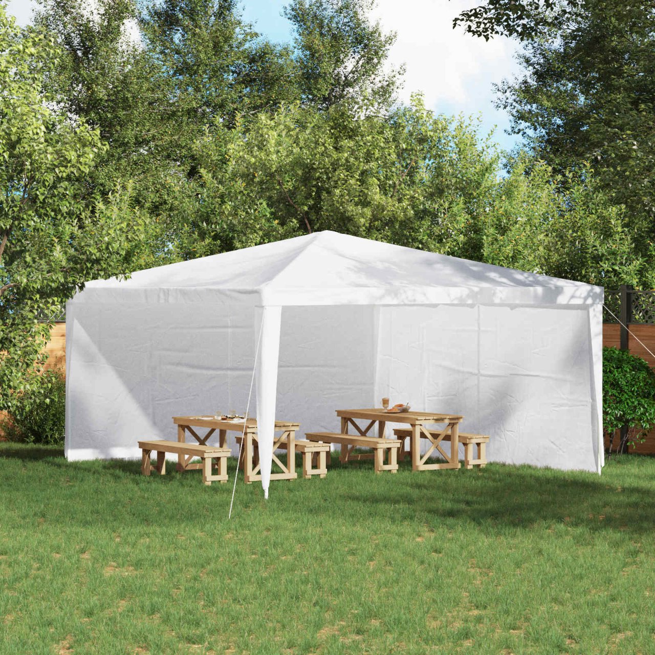 Party Zelt Seitenteil 2 pcs Rot 300 x 195 cm PE und Stahl