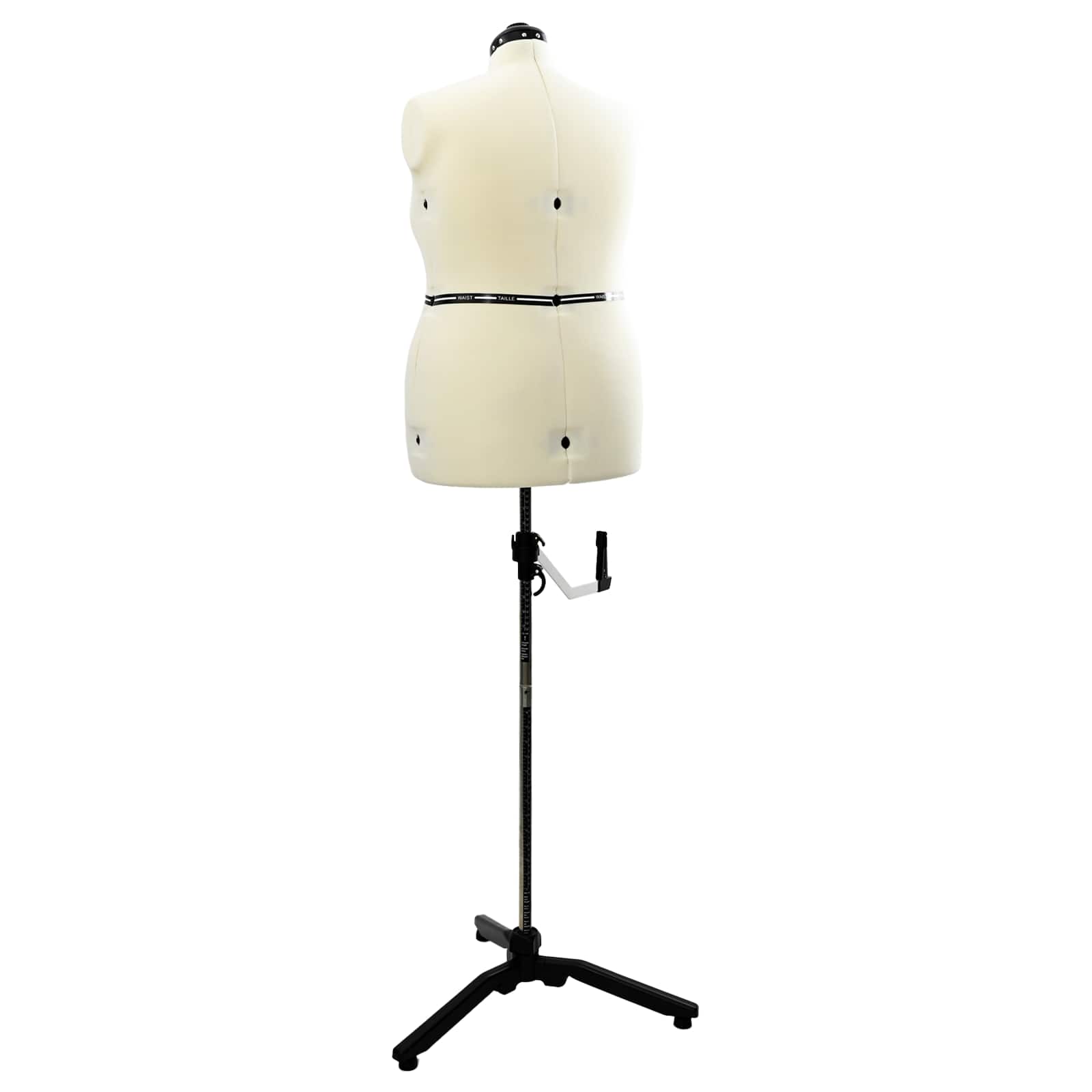 Verstellbare Kleiderform für Damen Creme S Samt