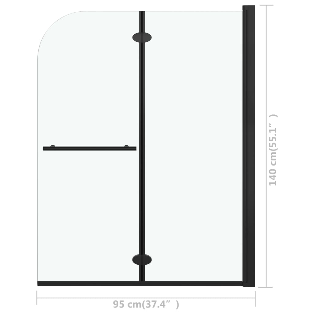 Duschabtrennung Dunkel transparent 120 x 140 cm