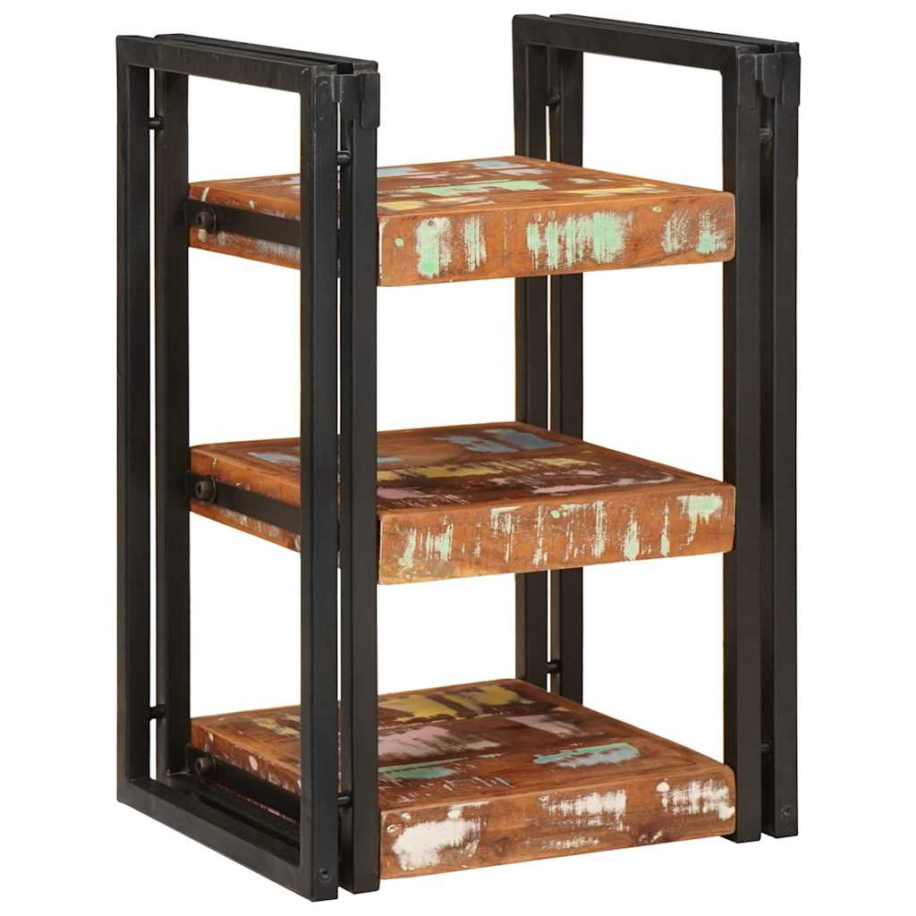 Nachttisch Braun und Schwarz 38 x 33 x 58 cm Massivholz Mango