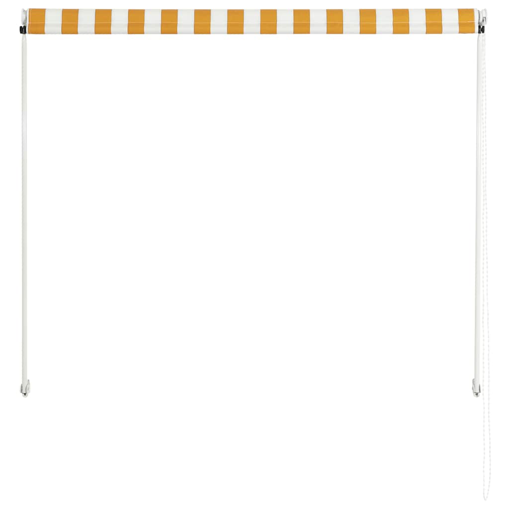 Einziehbare Markise 150×150 cm Blau und Weiß