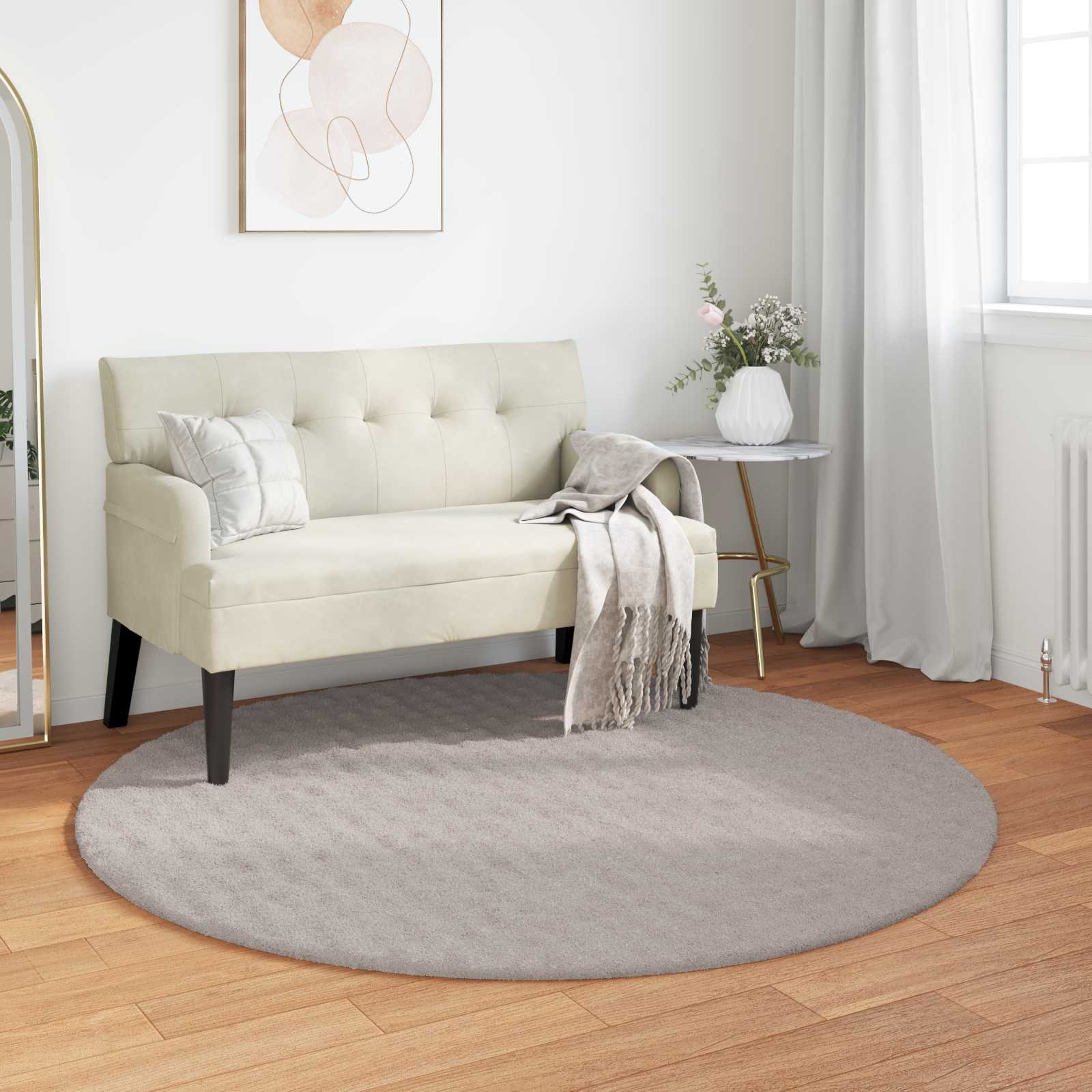 Bereichsteppiche Rechtwinklig SIROLO Creme 150 x 80 cm