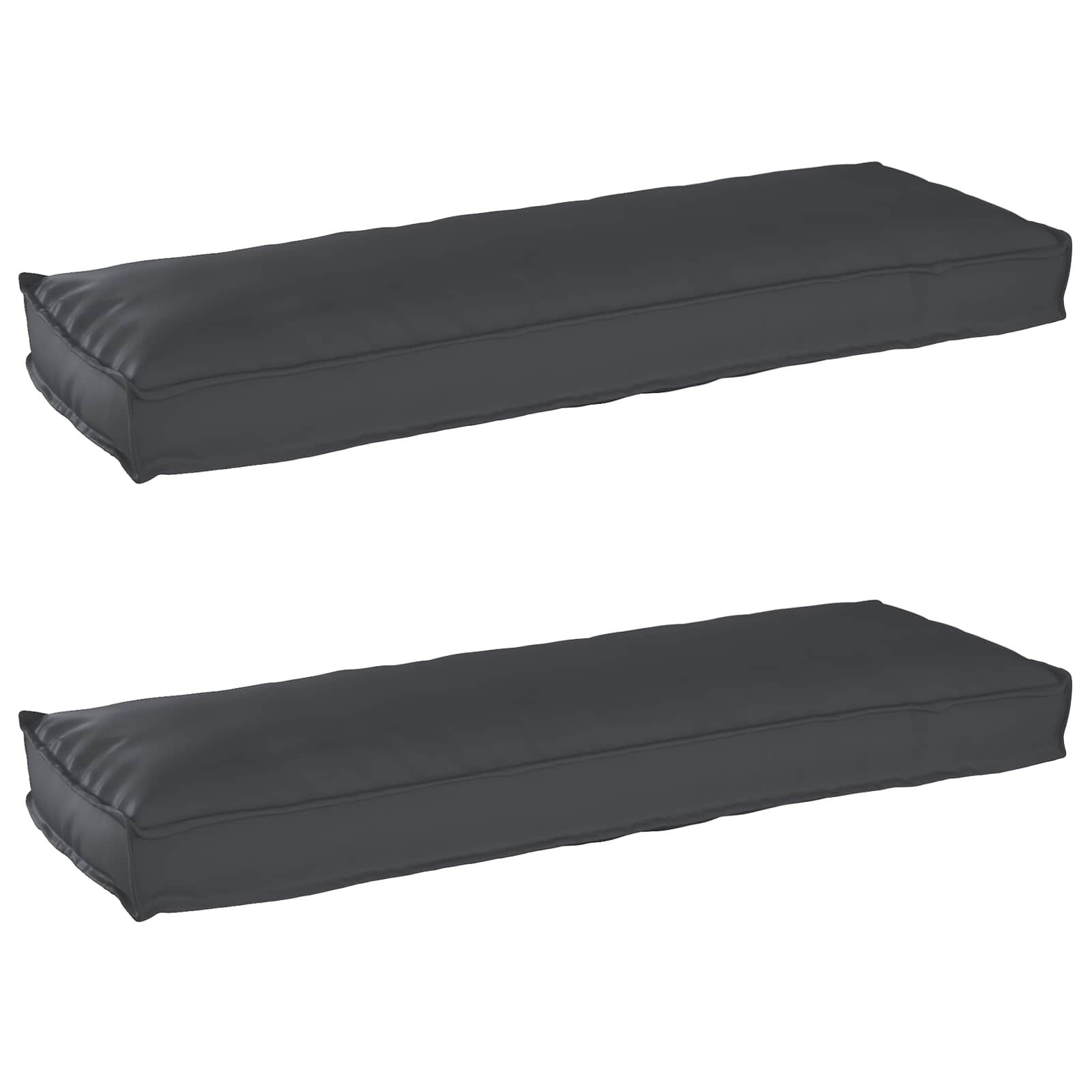 Palettenkissenset 2 pcs Anthrazit 120 x 40 x 8 cm Oxford-Stoff