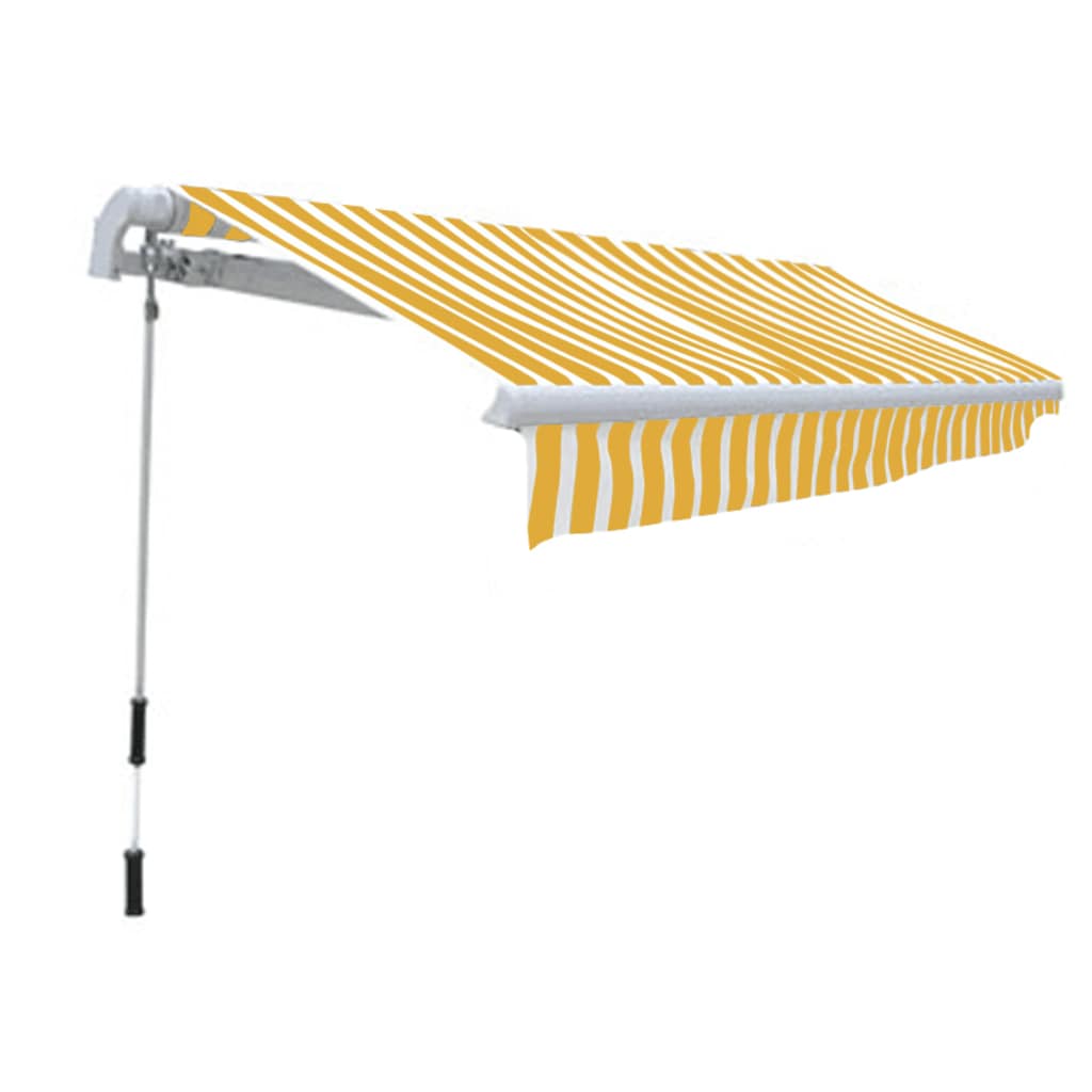 Gelenkarmmarkise Handbetrieben 300 cm Blau/Weiß