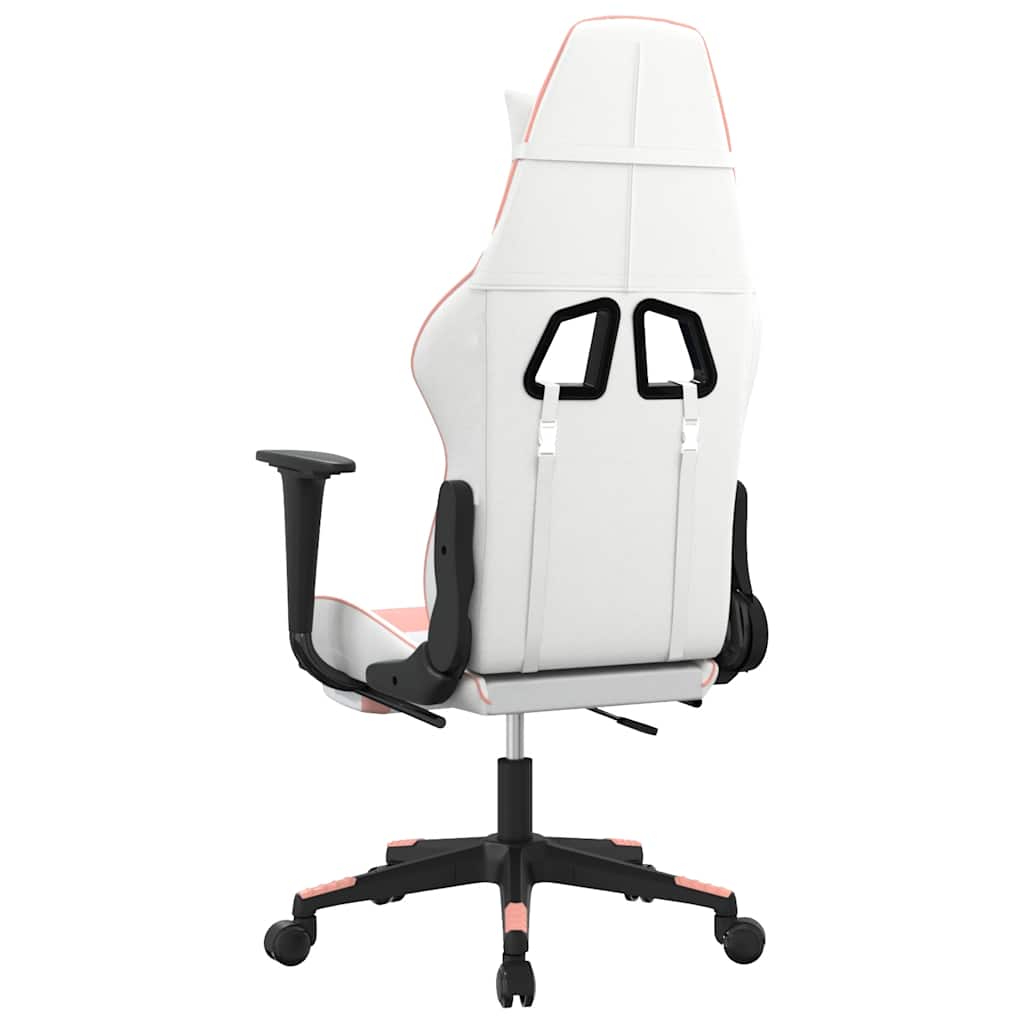 Gaming-Stuhl mit Massagefunktion Schwarz und Blau Kunstleder