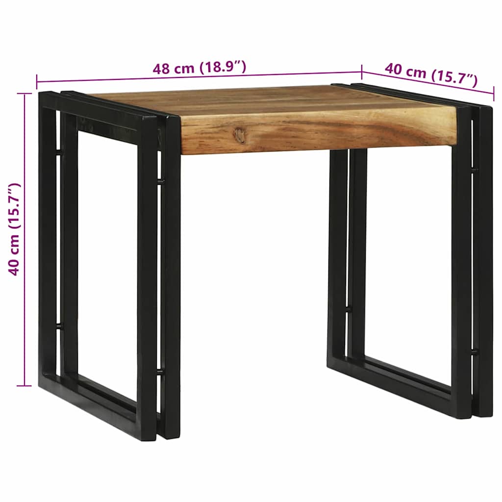 Couchtisch 2 pcs Braun 48 x 40 x 40 cm Massivholz Mango