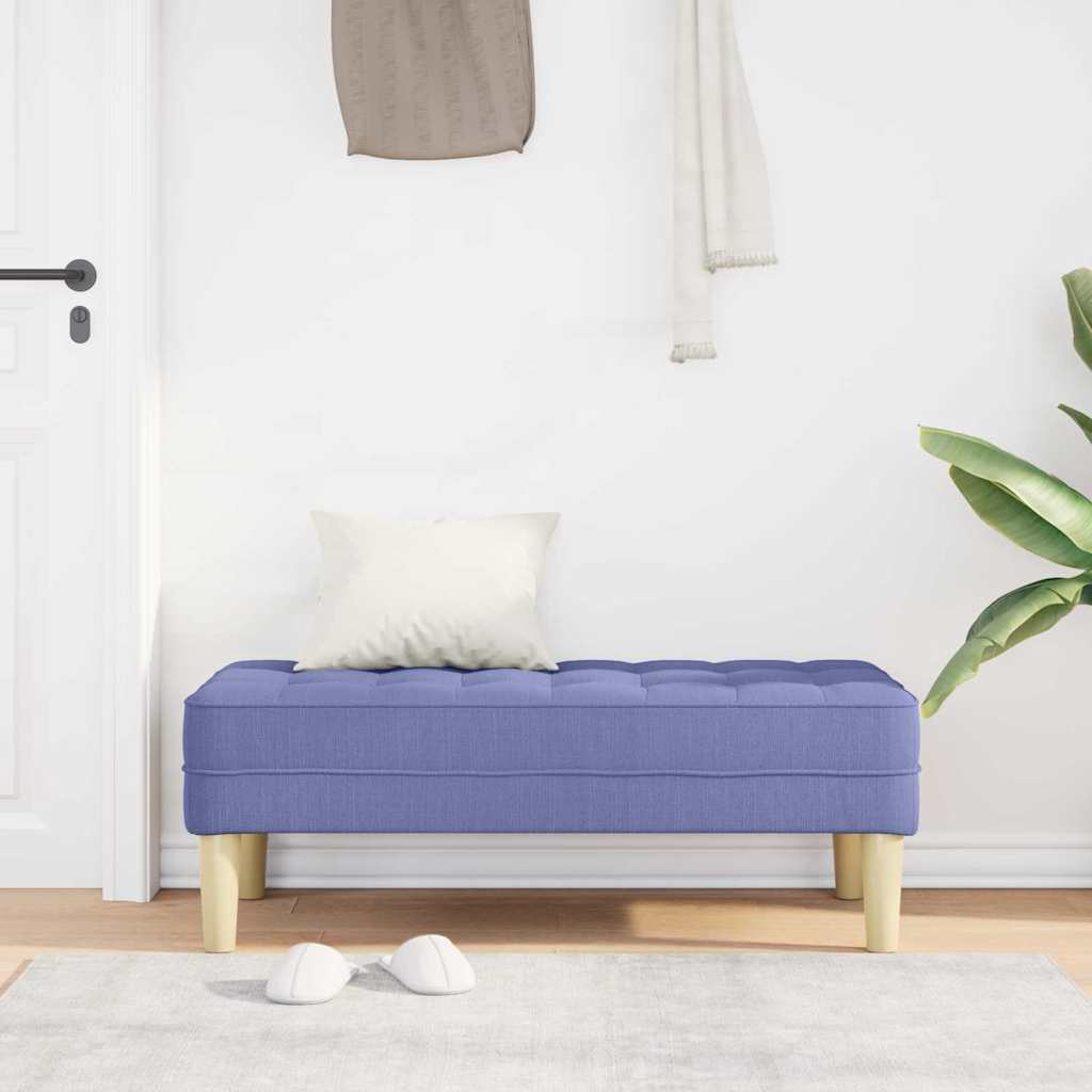 Bank mit Kissen Hellgrau 113 x 57 x 39 cm Stoff