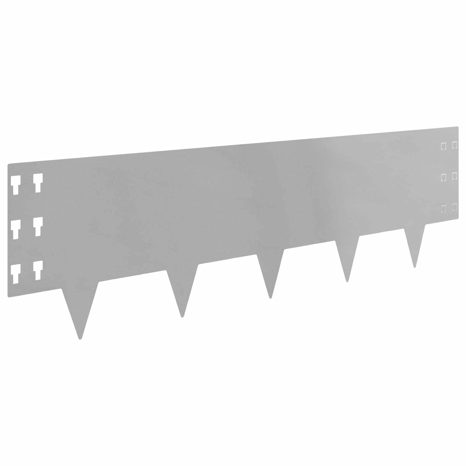 Raseneinfassung 10 pcs 100 x 12 cm Stahl Schwarz