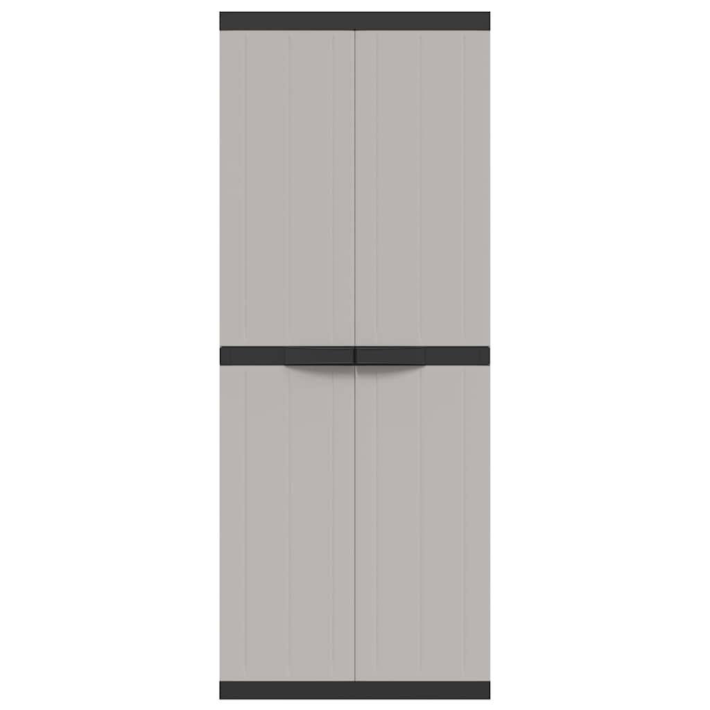 Gartenschrank Grau und Schwarz 65x37x85 cm PP