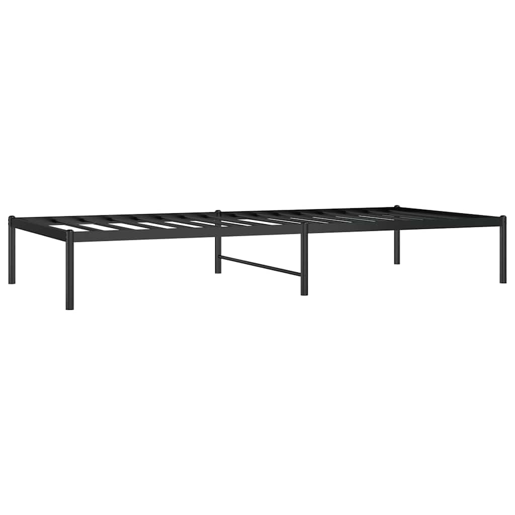 Bettgestell Metall Schwarz 75x190 cm