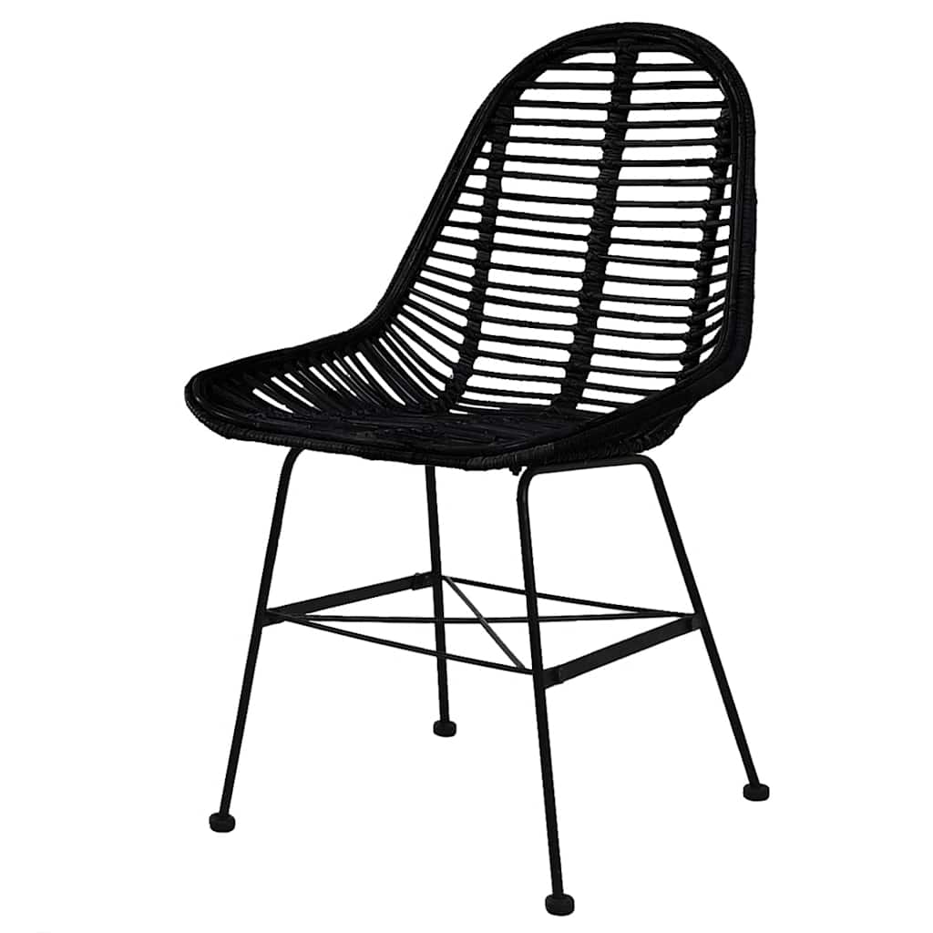Esszimmerstühle 2 Stk. Natur Rattan