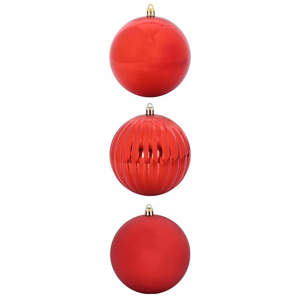 Weihnachtsbaumkugel Set XL 9 pcs Rot Kunststoff