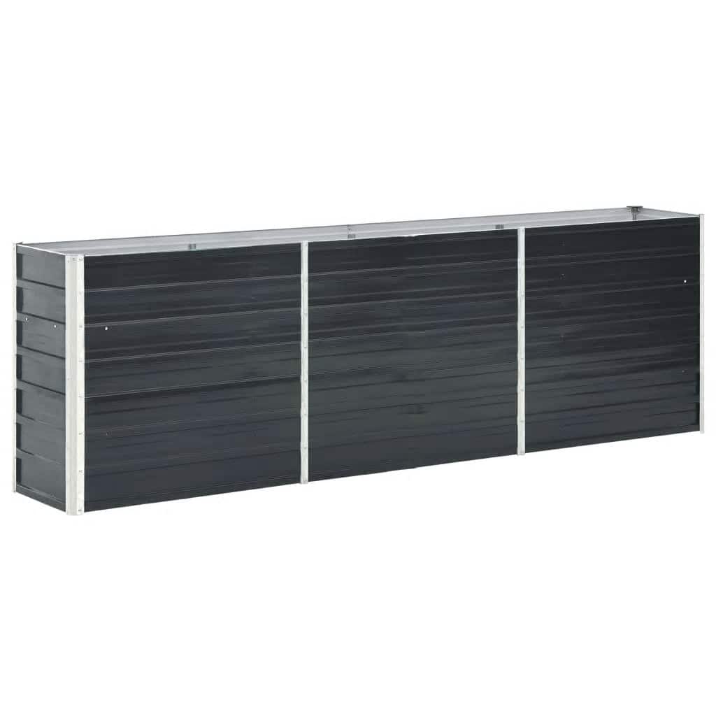 Hochbeet Anthrazit 160 x 80 x 77 cm Verzinkter Stahl