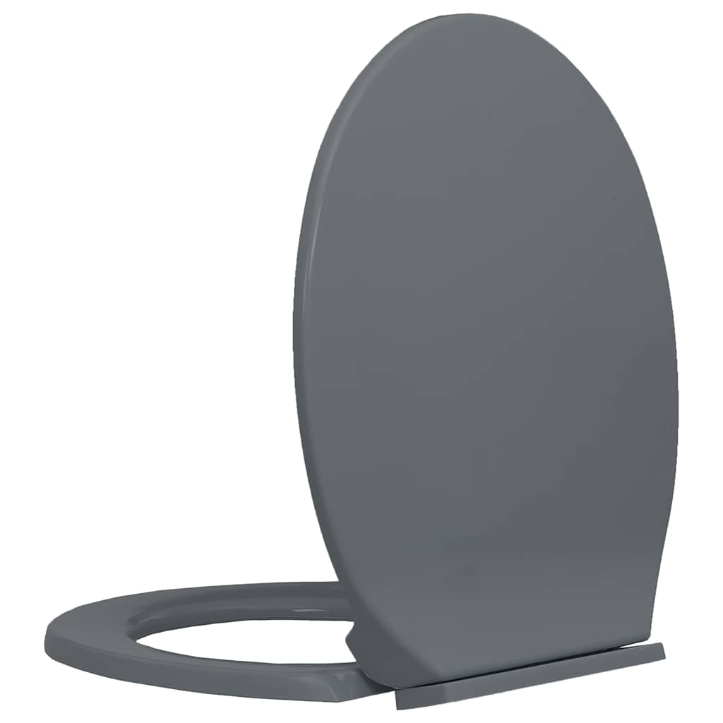Toilettensitz mit Absenkautomatik Hellgrau Oval