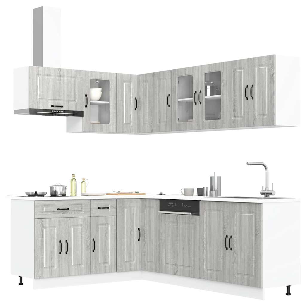 11-tlg. Küchenschrank-Set Kalmar Weiß Holzwerkstoff