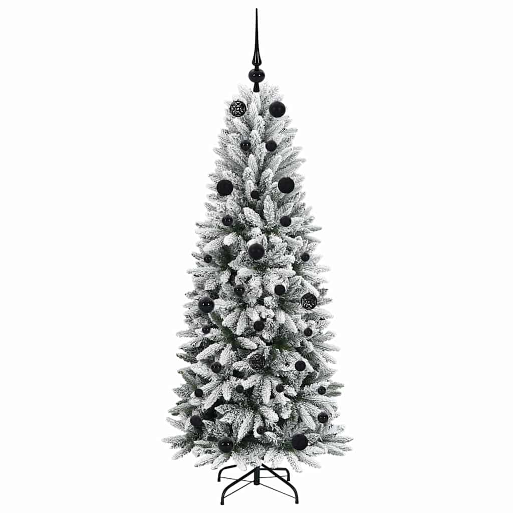 Künstlicher Weihnachtsbaum mit 150 LEDs mit Ständer Weiß 120 cm