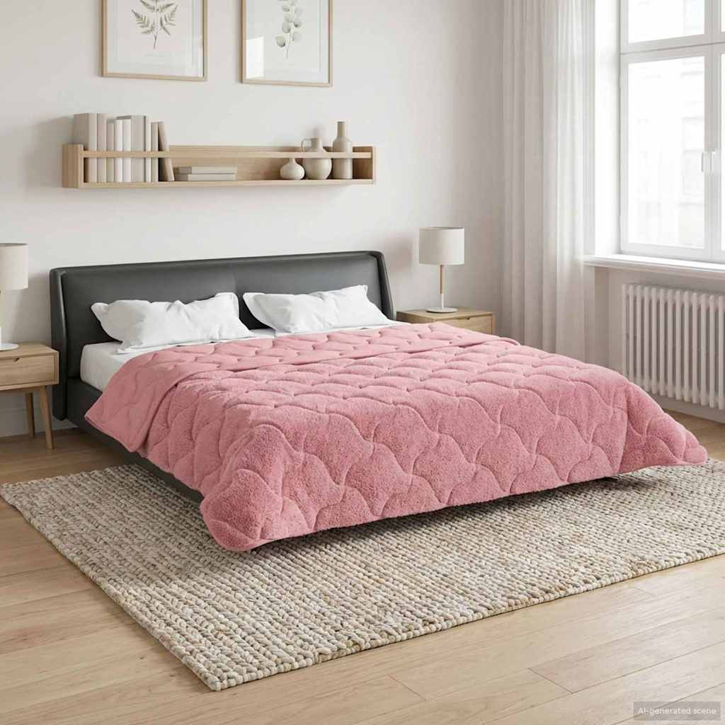 Winterbettdecke Gepolstert Anthrazit 135 x 200 cm