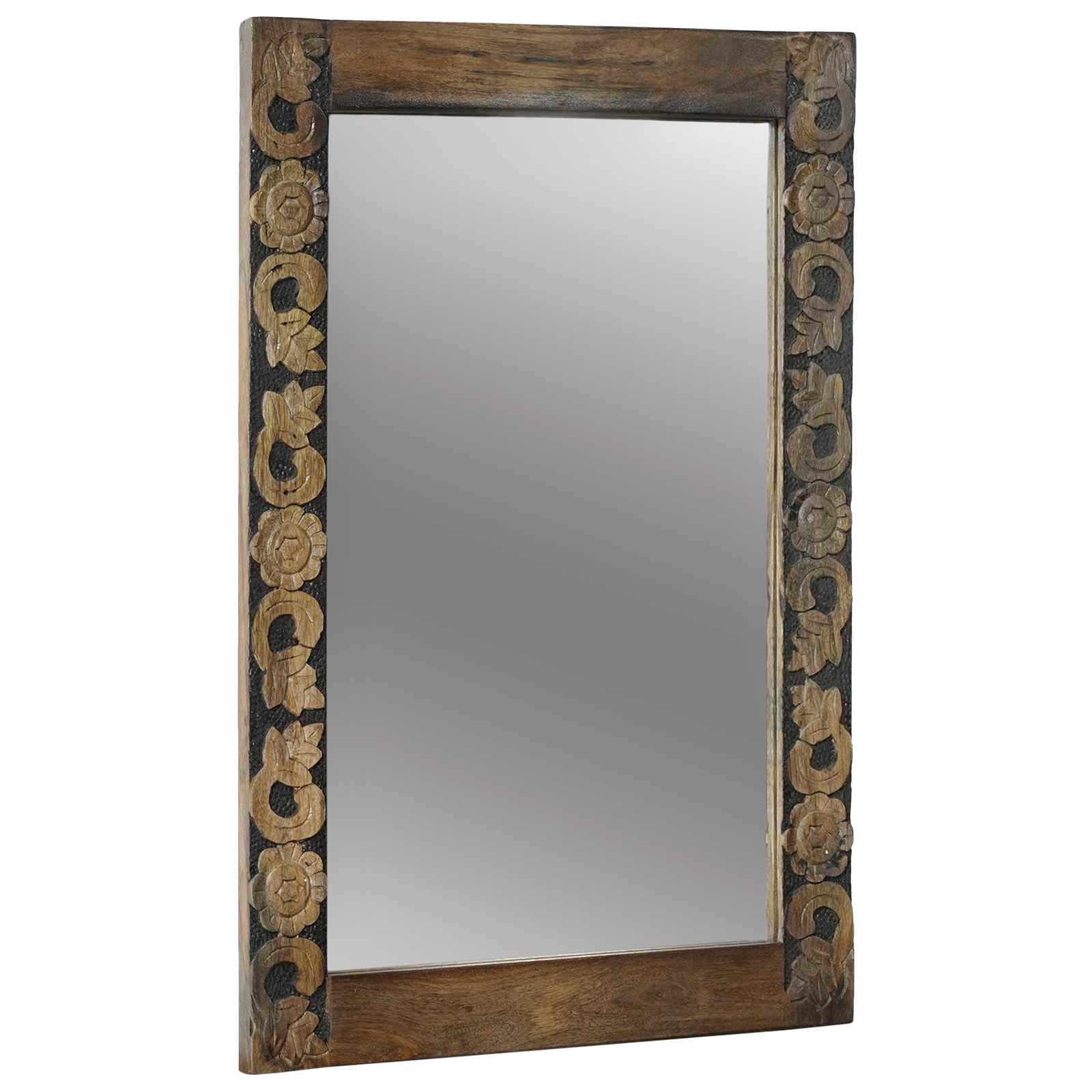 Wandspiegel Walnussbraun 70 x 50 cm Holzwerkstoff und Glas