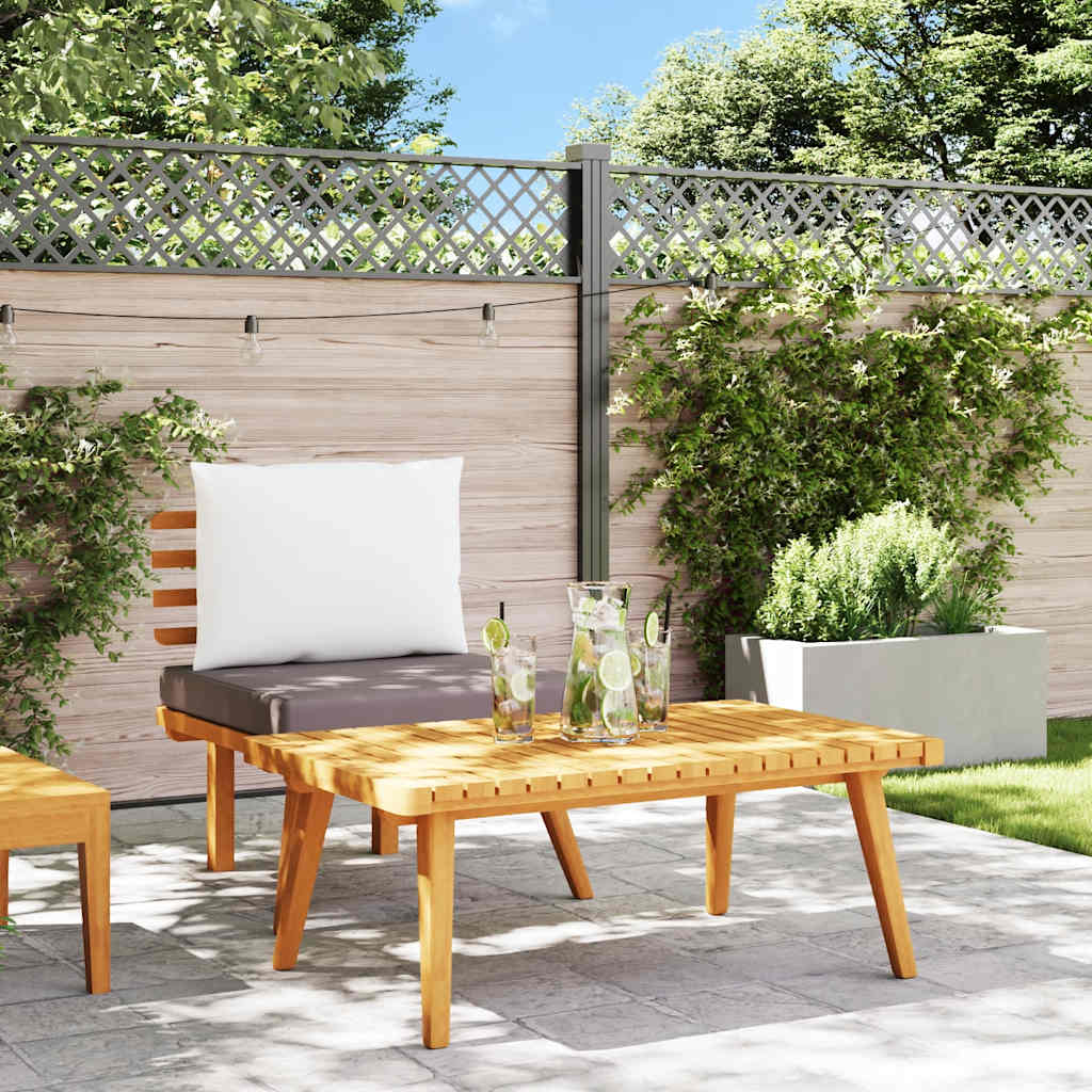 2-Sitzer-Gartensofa mit Kissen Massivholz Akazie