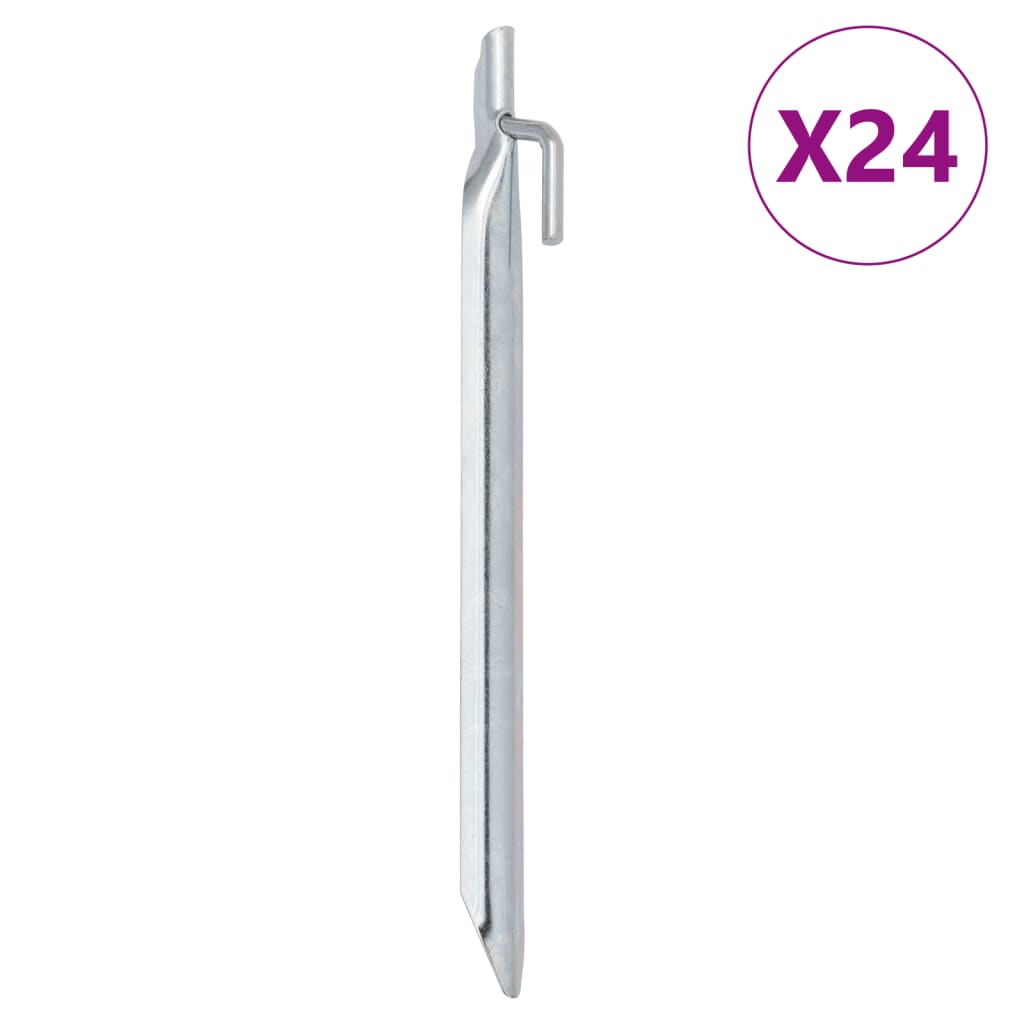 Zeltheringe 24 Stk. V-Form 17 cm Ø20 mm Verzinkter Stahl