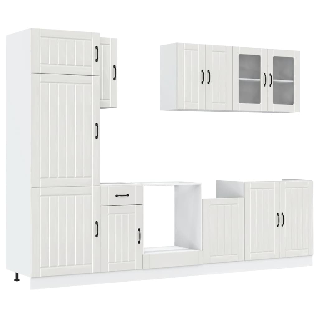 8-tlg. Küchenschrank-Set Lucca Weiß Holzwerkstoff