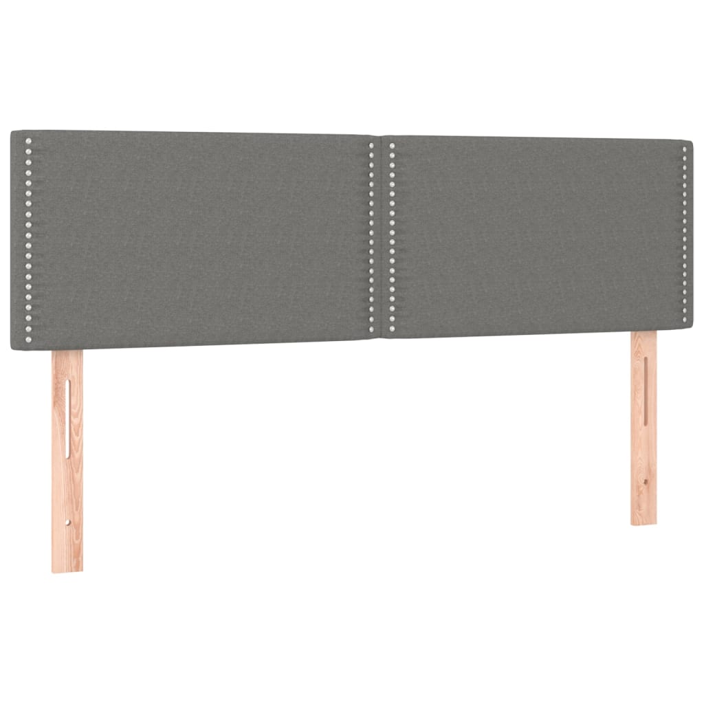 Kopfteil Dunkelgrau 80 x 5 x 118/128 cm Stoff