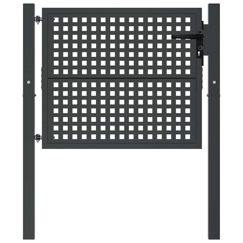 Gartentor Anthrazit 100x75 cm Stahl