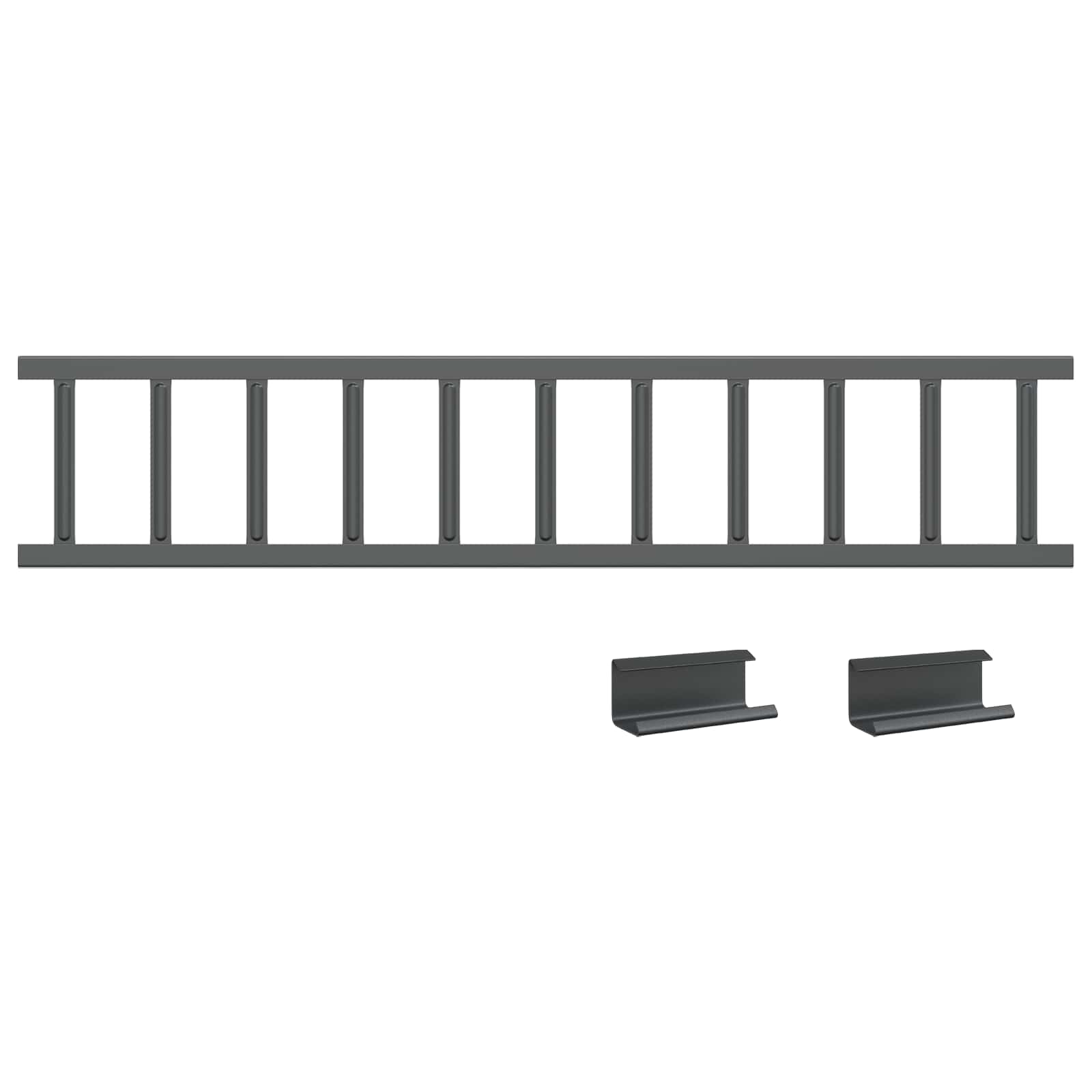 Dachschneeschild Anthrazit 100 x 2,5 x 20 cm Stahl