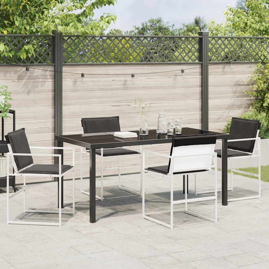 Garten Essgruppe 5 pcs Schwarz 140 x 70 x 73 cm
