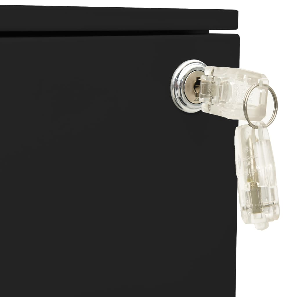 Aktenschrank mit Rollen Weiß 39x45x60 cm Stahl