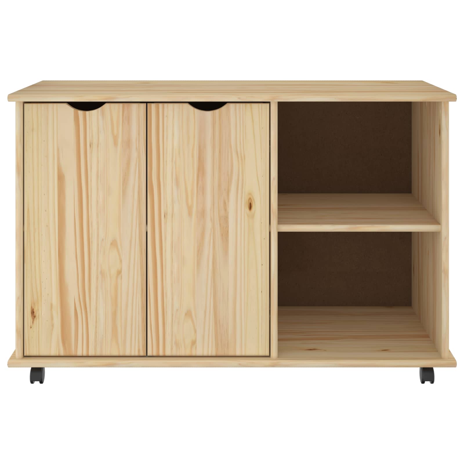 Rollschrank Honigbraun 100 x 39 x 65,5 cm Massivholz Kiefer