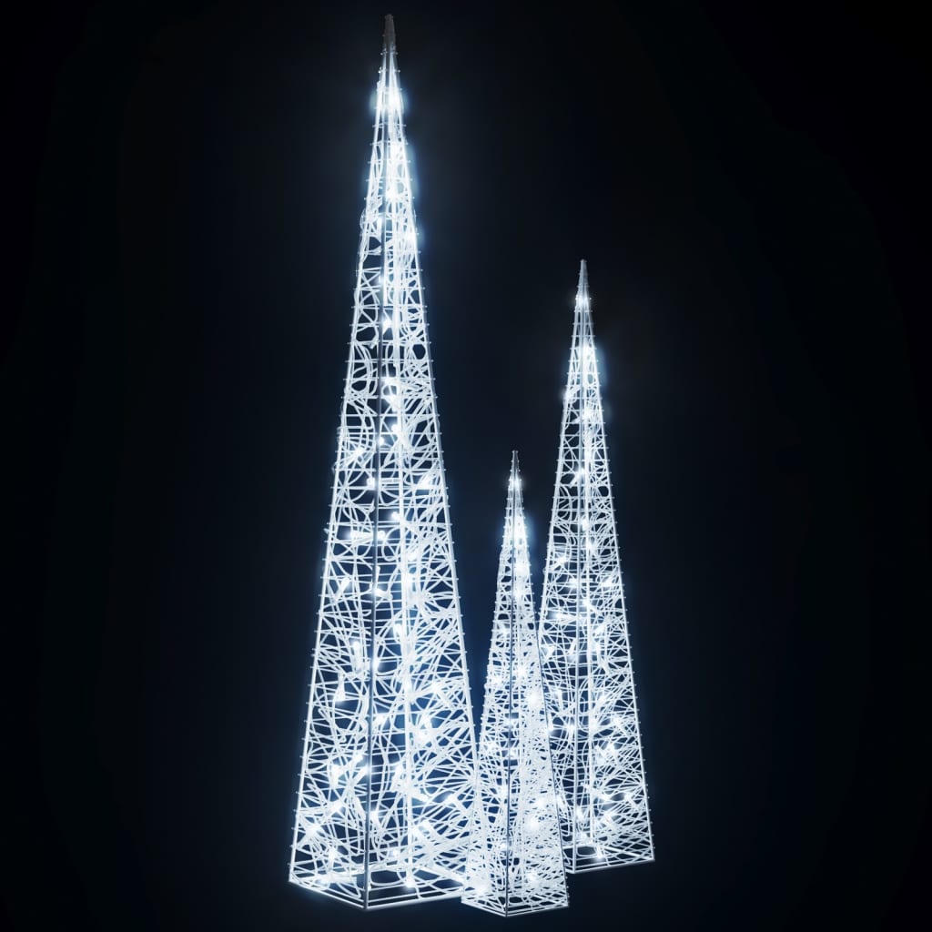 LED-Leuchtkegel Acryl Deko Mehrfarbig 90 cm