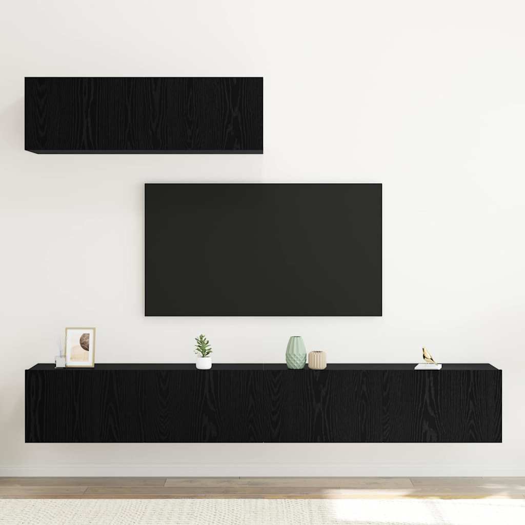 3-tlg. TV-Schrank-Set Weiß Holzwerkstoff