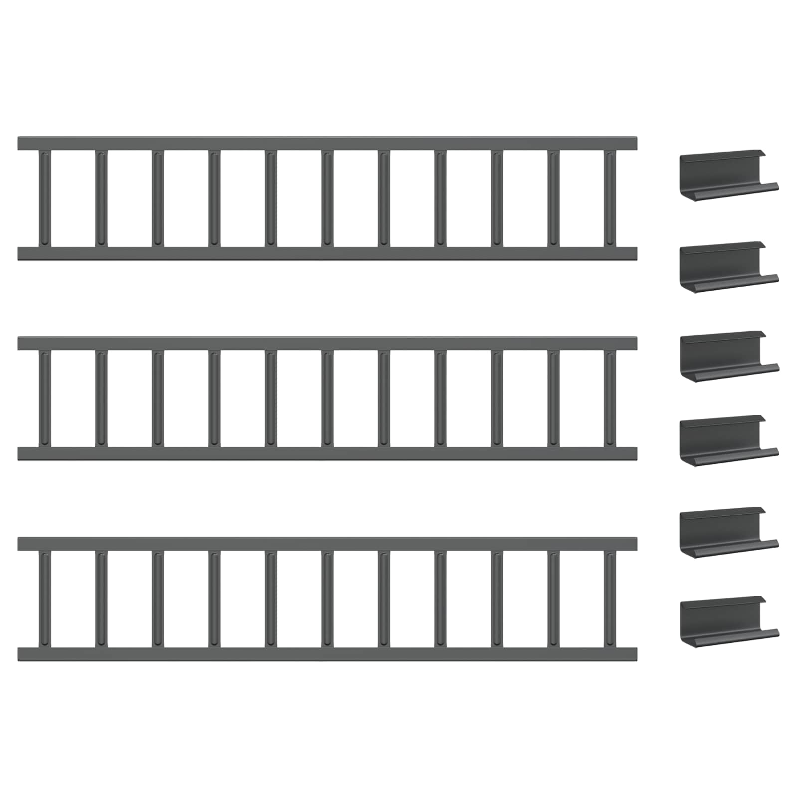 Dachschneeschild Anthrazit 100 x 2,5 x 20 cm Stahl