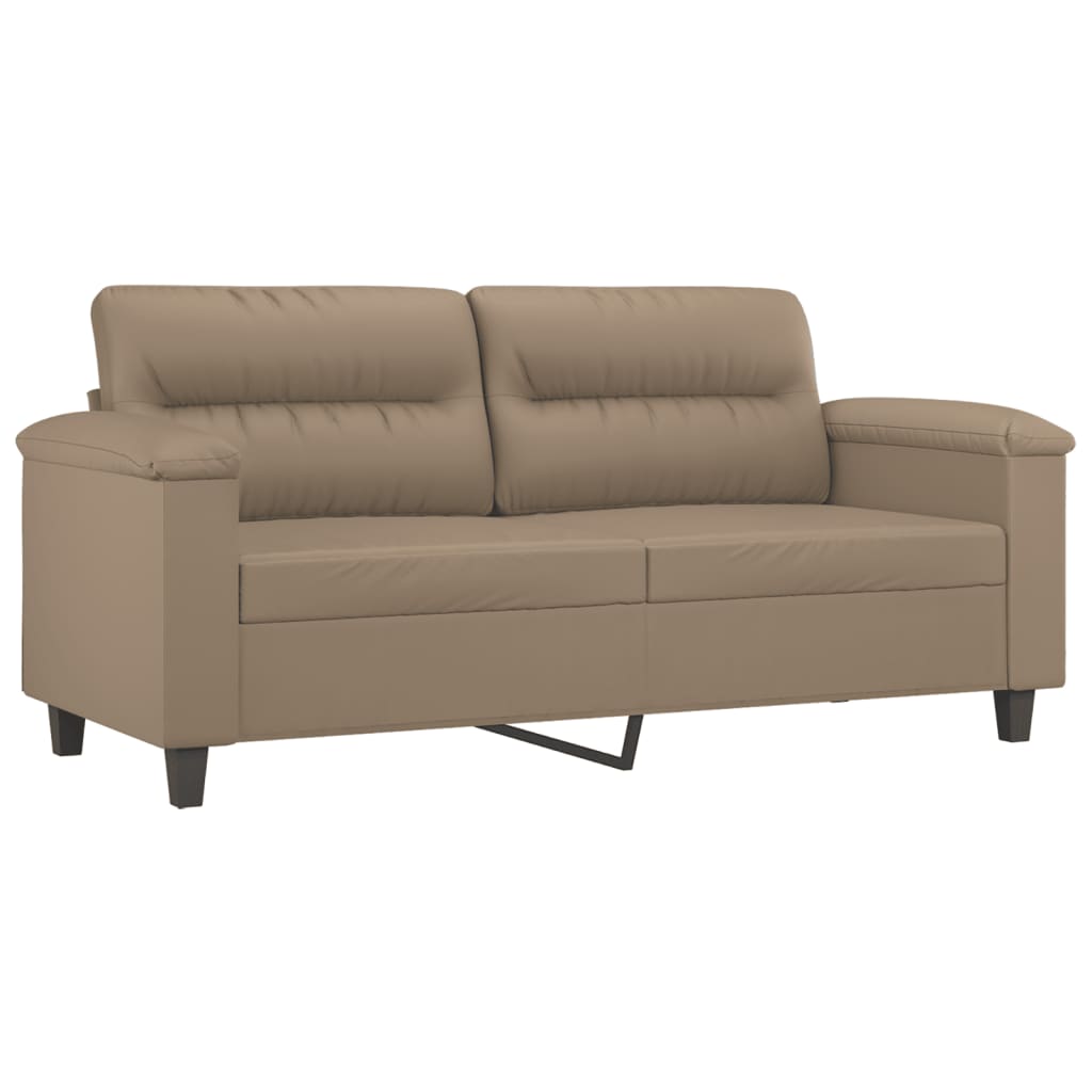 2-Sitzer-Sofa mit Zierkissen Weinrot 120 cm Kunstleder