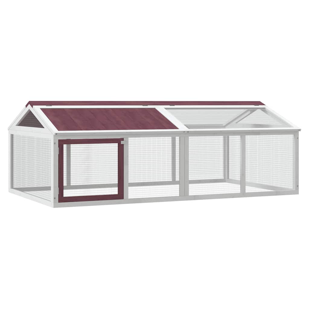 Freilaufgehege Mokka 200x112,5x74 cm Massivholz Kiefer