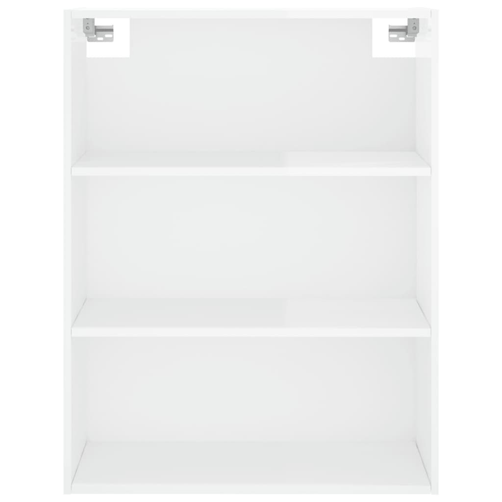 Highboard Hochglanz-Weiß 69,5x34x180 cm Holzwerkstoff