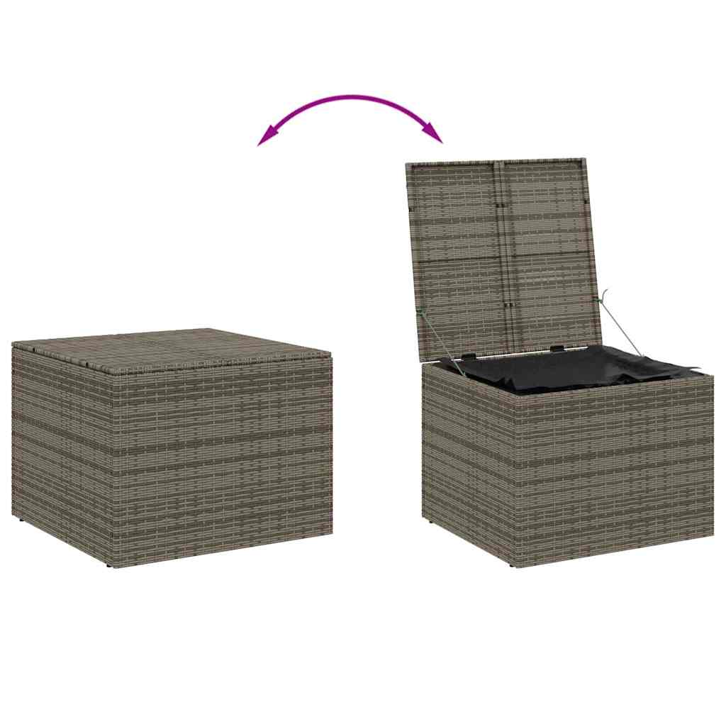 Gartentruhe Schwarz 283L Poly Rattan