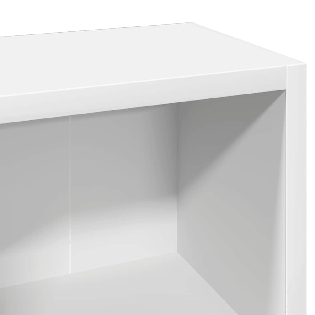 CD-Regale 2 Stk. Weiß 21x16x93,5 cm Holzwerkstoff