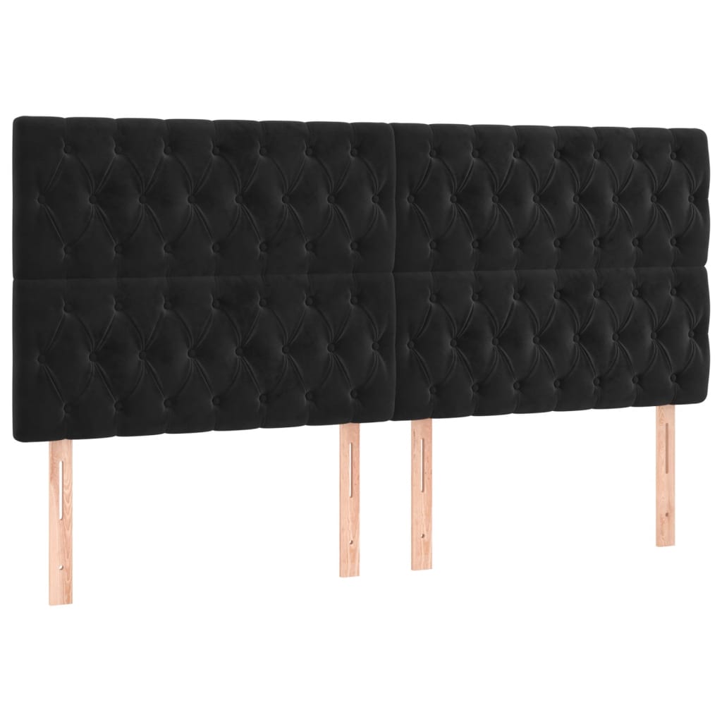 Kopfteil Hellgrau 80x7x118/128 cm Samt