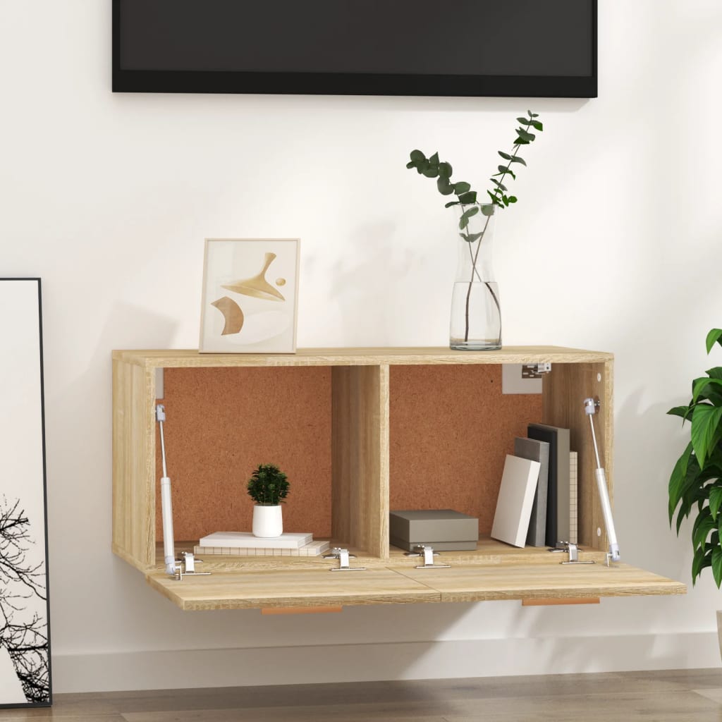 Wandschrank Weiß 80x35x36,5 cm Holzwerkstoff