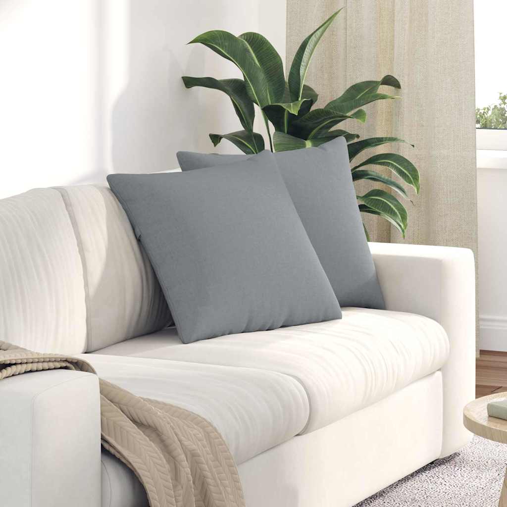 Sofakissen 2 pcs Hellgrau 50 x 30 cm Stoff